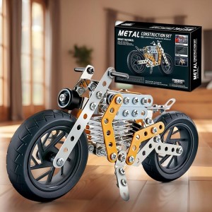 Metal DIY Bike Building Blocks for Kids (bike 162 pc of Bike Tool / 1 Setã€‘