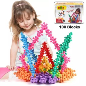 Star Shaped, Star Block Interlocking Blocks Colorful Star Building Blocks (100 Pcs Set)